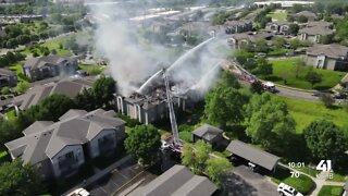 Overland Park apartment likely total loss following fire