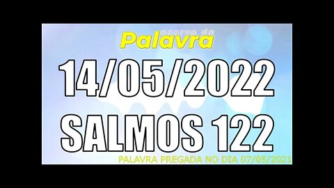 PALAVRA CCB SALMOS 122 - SÁBADO 14/05/2022 - CULTO ONLINE