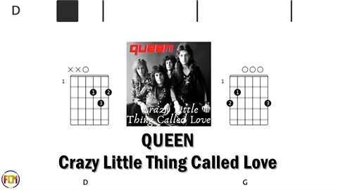 QUEEN Crazy Little Thing Called Love - Guitar Chords & Lyrics HD