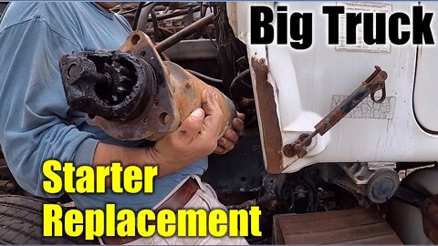 Big Truck ● How to Replace Starter on a Mack R600 Dump Truck Semi