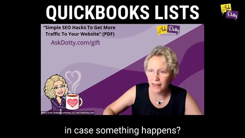QuickBooks Lists