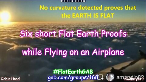 Six Short Flat Earth Proofs while Flying on an Airplane