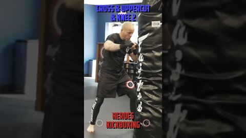 Heroes Training Center | Kickboxing & MMA "How To Double Up" Cross & Uppercut & Knee 2 | #Shorts