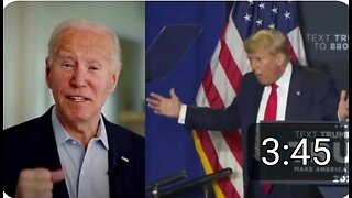 Donald Trump has mocked Joe Biden's on-stage antics to the delight of over 1,000-strong