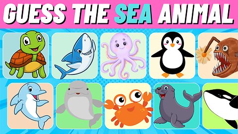 Guess The Animal - Sea Animals Edition 🐋 | Guess The Animal Challenge