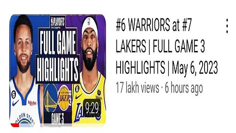 #6 WARRIORS at #7 LAKERS | FULL GAME 3 HIGHLIGHTS | May 6, 2023