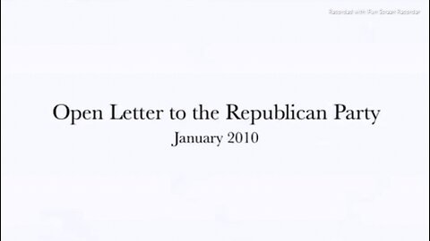 AMERICA RISING - MESSAGE TO REPUBLICANS FROM 2010 - MORE RELEVANT THAN EVER - VIDEO - 1 min.