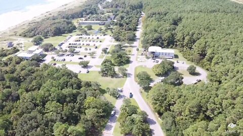 Huntington Beach State Park Campground in Murrells Inlet South Carolina - Drone Flyover
