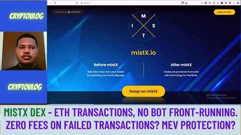 Mistx DEX - ETH Transactions, No Bot Front-running. Zero Fee On Failed Transactions? MEV Protection?