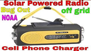 SUNGLIFE Solar Crank Weather Radio AM-FM Flashlight Power Bank USB Charger and SOS Alarm