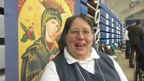 Sister Madonna Janet of the Sisters of St Paul at the Catholic Men's Conference 2022