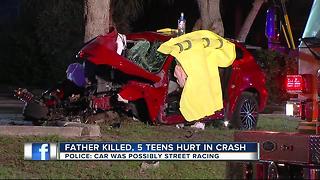 Father killed, 5 teens hurt in crash