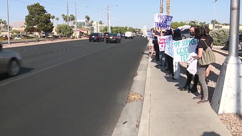 Teachers protest school violence at CCSD school board meeting