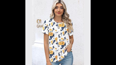 Stylish Womens Casual Crew Neck Tops