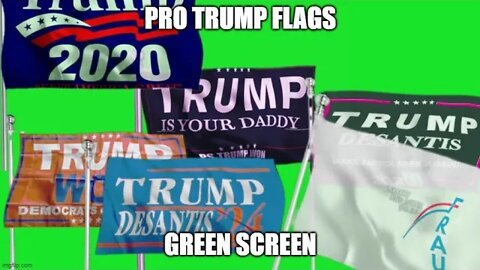 PRO TRUMP FLAGS GREEN SCREEN EFFECTS/ELEMENTS