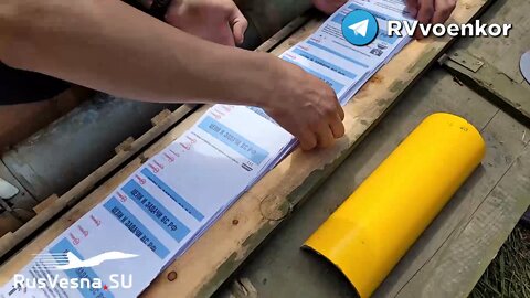 Leaflets for Ukrainian soldiers are being delivered using rockets