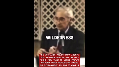 THE WILDLANDS PROJECT (1994), AGENDA 2030