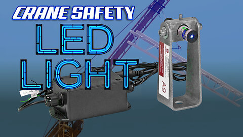 LED Blue Laser Crane Safety Warning Light - Projects Blue Line on Floor - IP54 Rated
