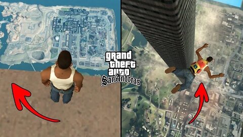 Jumping Off The Tallest Tower in GTA San Andreas Crazy Jump