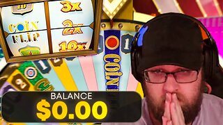 HUGE ALL IN BET ON CRAZY TIME HITS 2X COINFLIP!