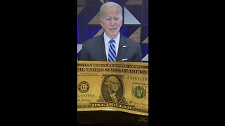 Dollar bill Biden in Israel. $100 Billion giveaway.