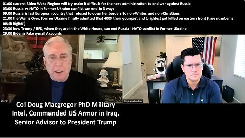 Col MacGregor PhD: Former Ukraine Is Being Annihilated-Woke NATO and EU on Life-support.