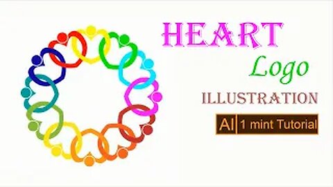 Heart Logo || 1 Minute Tutorial || illustrator CC || Follow your Heart