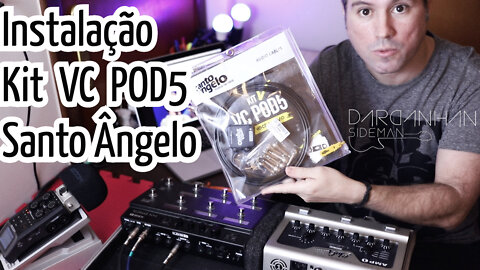 Instalação do KIT VC POD5 da Santo Ângelo no pedalboard - Bluguitar Amp1 no Line6 HX Effects