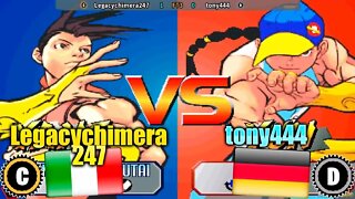 Street Fighter III 2nd Impact: Giant Attack (Legacychimera247 Vs. tony444) [Italy Vs. Germany]