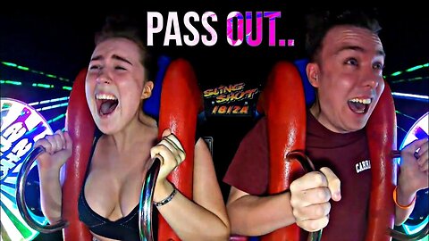 Slingshot ride Girls Reaction Best Reactions caught up in camera