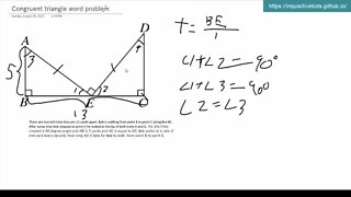 Congruent triangle word problem