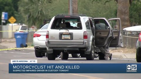 Impaired driver in custody, accused of hitting and killing motorcyclist