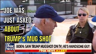 Biden JOKES about Trump’s Mug Shot