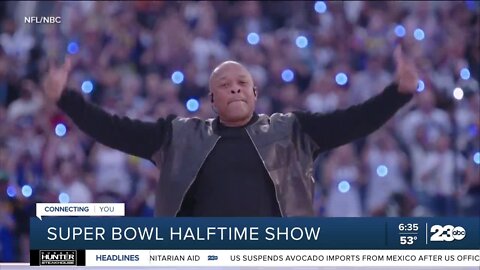 Super Bowl halftime show featured hip hop giants