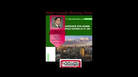Average GTA Home Price Hovers at $1.3M || Canada Housing News || GTA Market Update