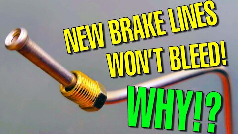 Brakes Won't Bleed New Lines