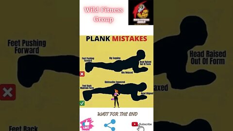 🔥Most common plank mistakes🔥#shorts🔥#wildfitnessgroup🔥7 July 2022🔥