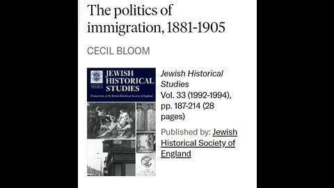 Immigration, Jews and England. Positive immigration vs subversion of our culture.
