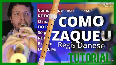 COMO ZAQUEU - REGIS DANESE - FLAUTA DOCE CONTRALTO Notas