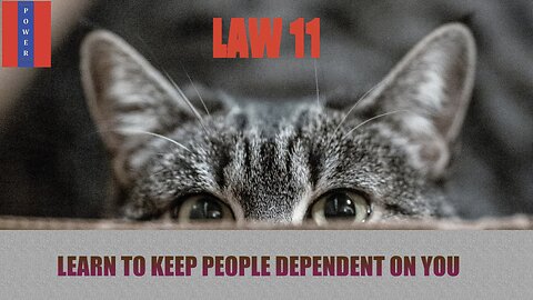 LAW 11: LEARN TO KEEP PEOPLE DEPENDENT ON YOU