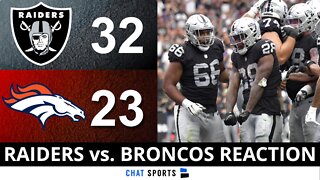 Raiders vs. Broncos Post-Game, Derek Carr Stats, Josh McDaniels Analysis