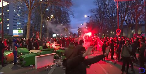 LIVE: Paris / France - Protesters rally after pension reforms - 18.03.2023