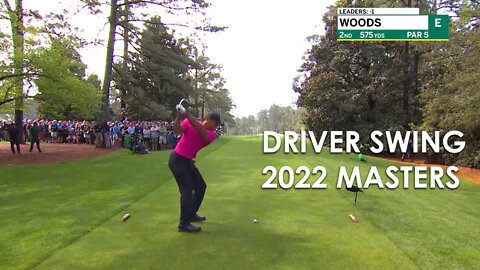 TIGER WOODS DRIVER SWING AT 2022 MASTERS - Slow Motion Golf Swing