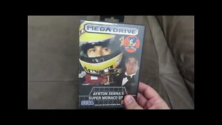 Ayrton Senna’s Super Monaco GP II - Mega Drive - Cartucho Original da Tec Toy, com capa e manual.
