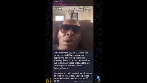Coolio the rapper posted this video where he appears to speak on people not knowing the truth