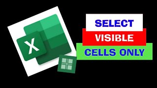 Select Visible Cells Only in Microsoft Excel / Excel Tutorial