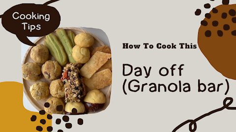 Day off Granola bar | How To Cook This | Amazing short cooking video | Recipe and food hacks #short