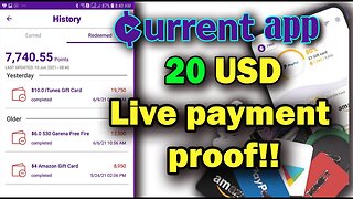 Current media live payment proof/withdrawal