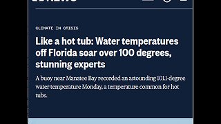 FLORIDA OCEAN WATER TEMP IS TEMP OF A HOT TUB