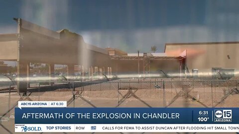 Aftermath of the explosion at a Chandler strip mall